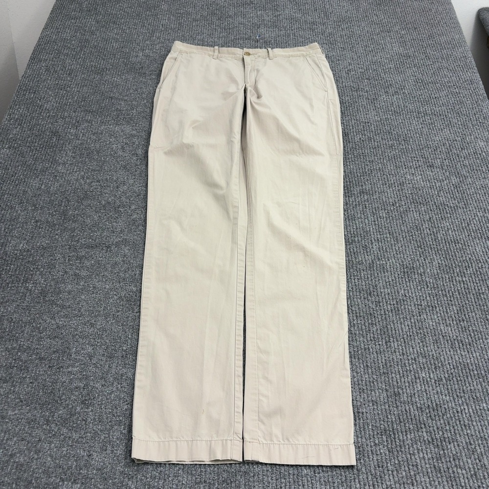J Crew Chino Pants Mens 32 Khaki Cotton Lightweight 770 Fit Casual Preppy